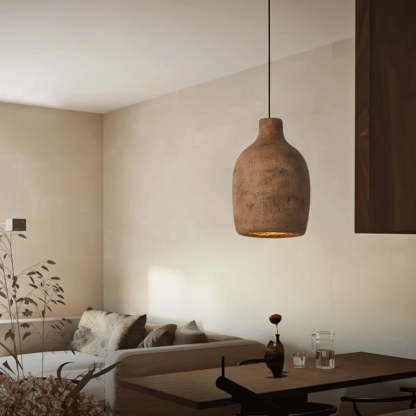 Wabi-Sabi Retro Vase Shape Resin Pendant Light-labpiecesign