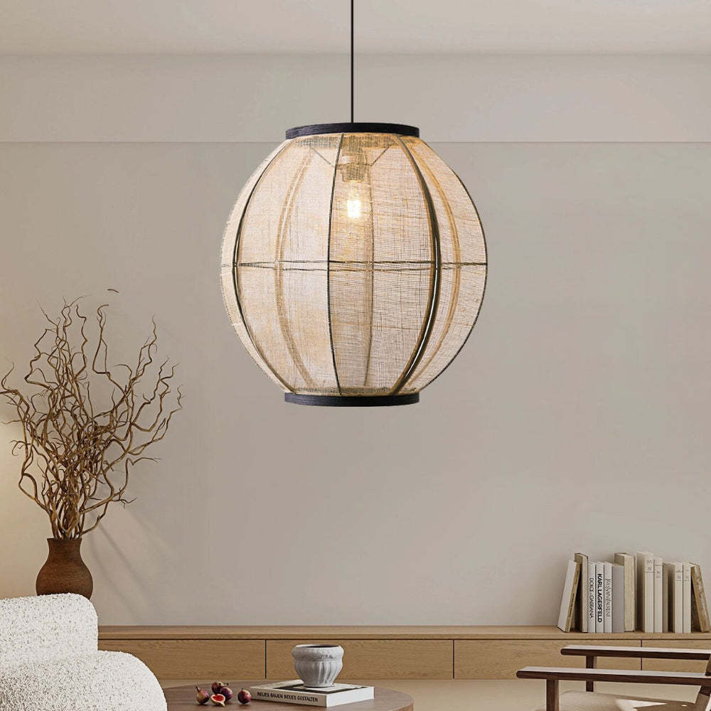 Vintage Fabric Pendant Lights Handwoven-labpiecesign