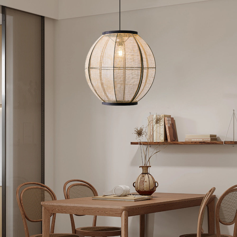 Vintage Fabric Pendant Lights Handwoven-labpiecesign
