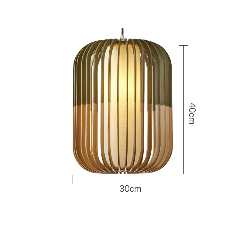 Natural Spectrum Colorful Wood Pendant Lamp-labpiecesign