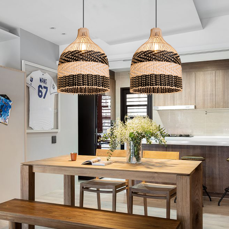 Java Rattan Pendant Light. High Quality Bamboo Wicker Hanging Light-labpiecesign