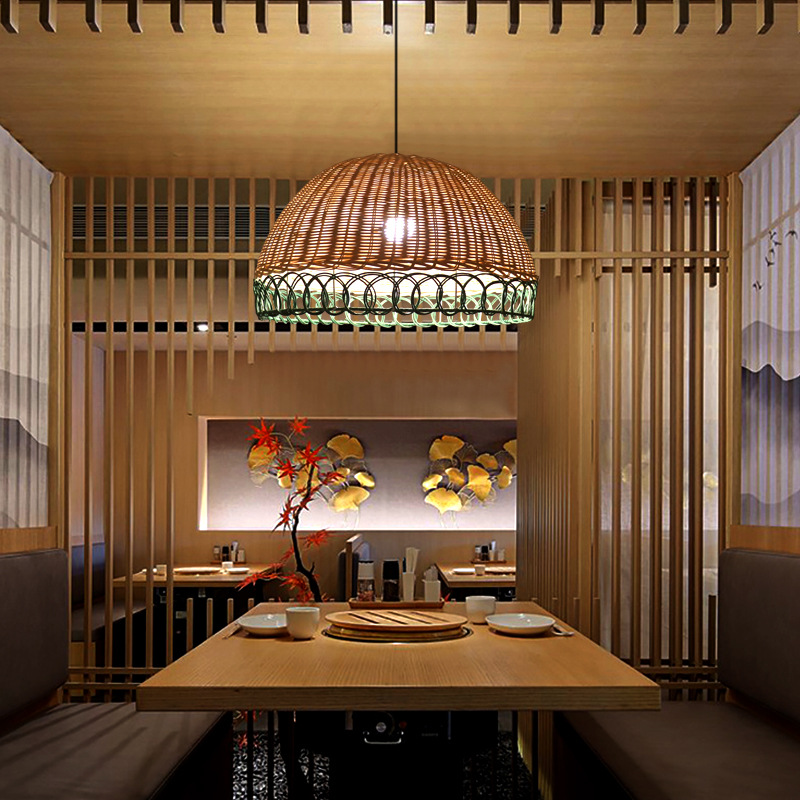 DIY Rattan Ceiling Pendant Light Beautiful Japanese Chandelier Homestay Artistic Lamp