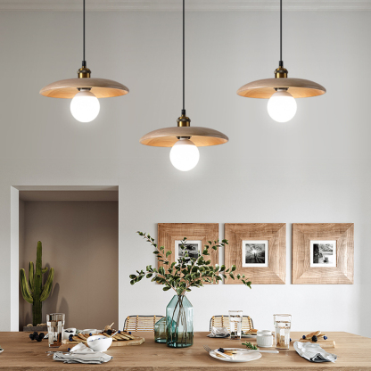 Retro Solid Wood Pendant Light-labpiecesign