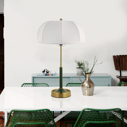 Modern Light Luxury Fabric Decoration Table Lamp Umbrella Shape Nordic Desk Lamps For Bedroom-labpiecesign