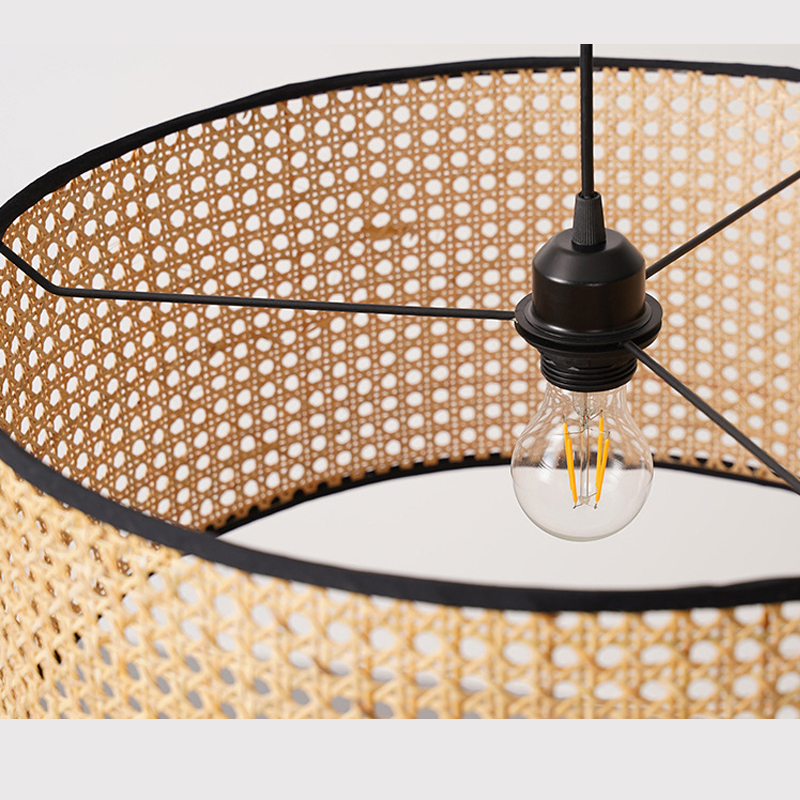 Japanese Bamboo Chandelier INS Natural Hanging Ceiling Light