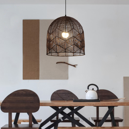 Handmade Basket Rattan Pendant Light Shades For Living Room-labpiecesign