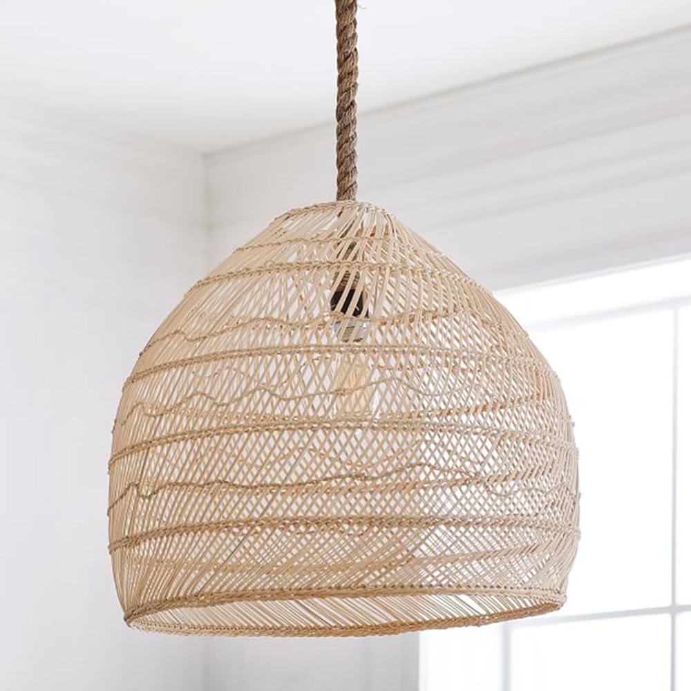 Nordic Rattan Hanging Light Shades Living Room Pendant Lamp Shade