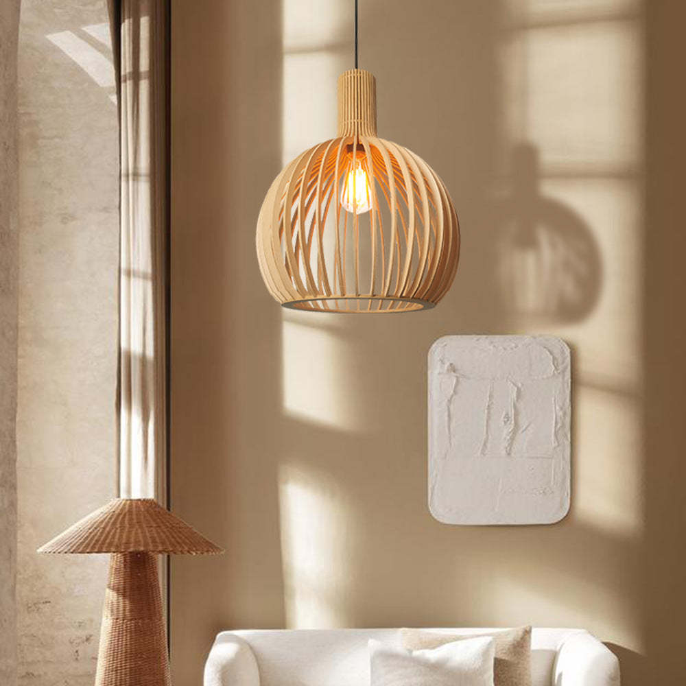 Bamboo Designer Birdcage Lamp Japanese Creative Restaurant Octo Pendant Lamps