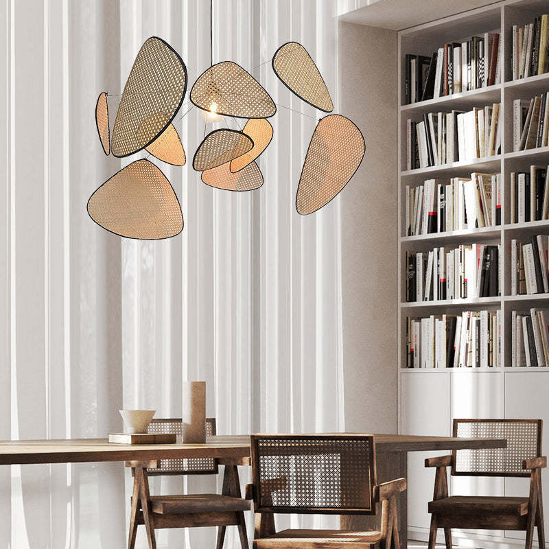 Japanese Rattan Hanging Light Retro Light Fixture-labpiecesign