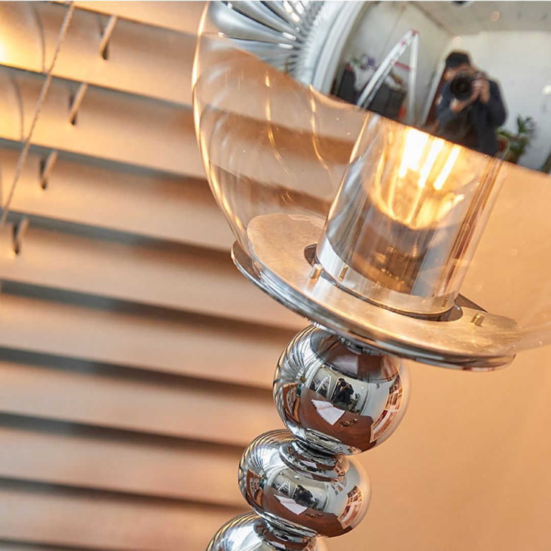 Bauhaus Bedside Nordic Spaceage Glass Light