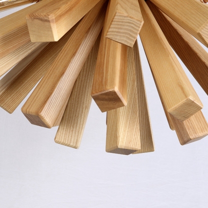 Nordic Creative Wooden Chandelier Flower-Shaped Dandelion Pendants Lights-labpiecesign