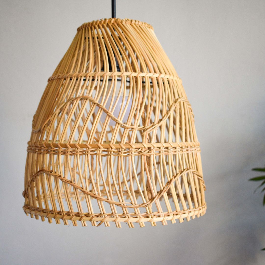 Handcrafted natural rattan lampshade 