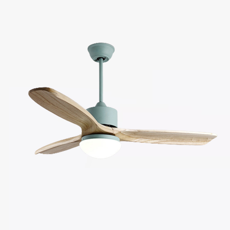 Nordic Remote Control Solid Wood LED Ceiling Fan