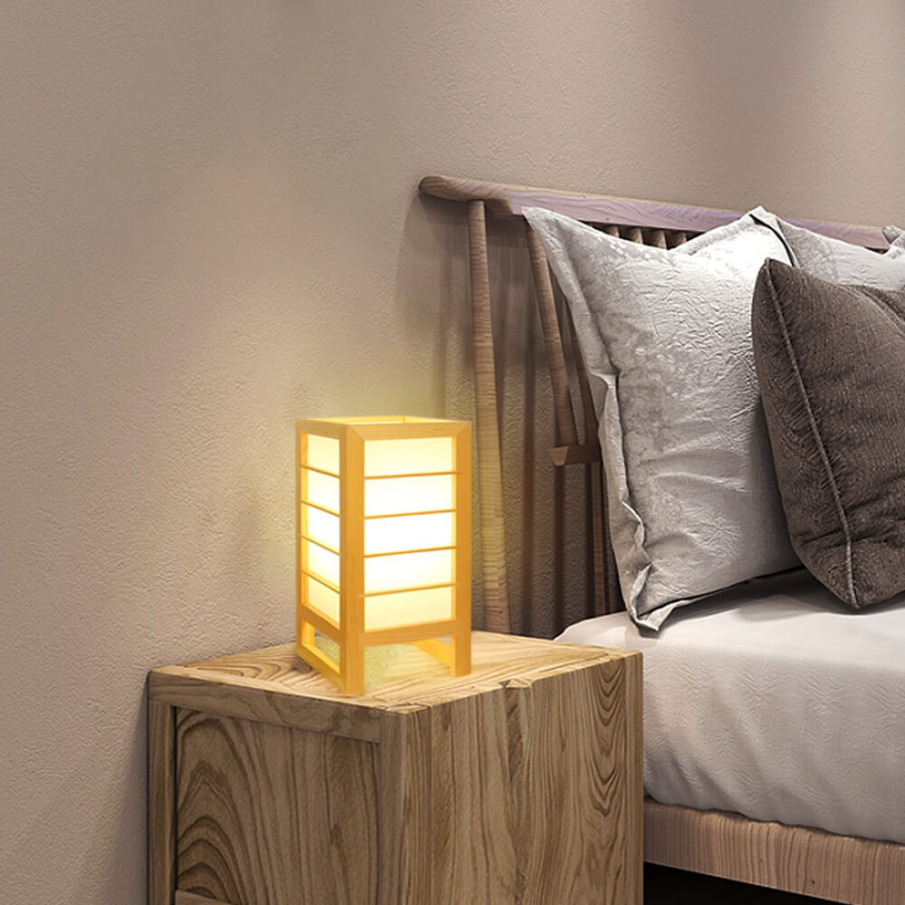 Wooden Japanese Desk Lights Table Light Decoration Lamp