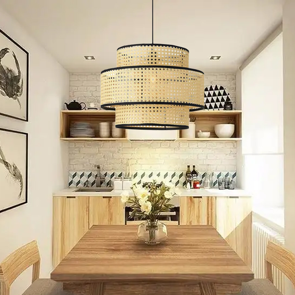 Nordic Creative Rattan Ceiling Hanging Light For Living Room