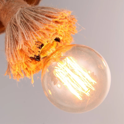 Bamboo chandelier 3 light retro industrial style pendant lighting shade-labpiecesign