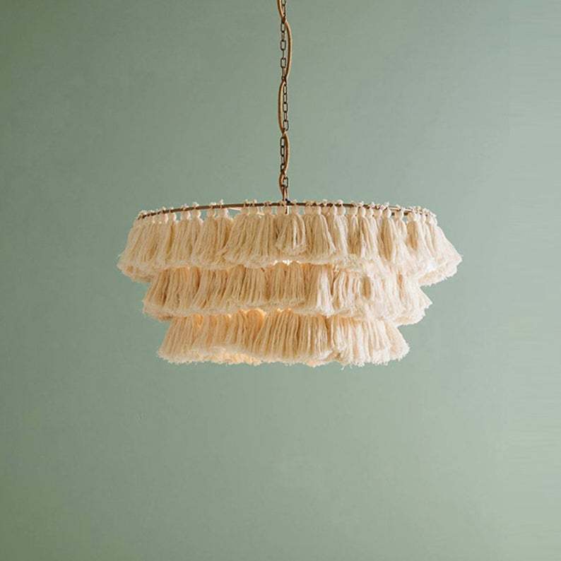 Handmade Woven Rope Pendant INS Creative Home Decoration Lampshade