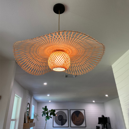 High Quality Creative Wicker Bamboo Pendant Light-labpiecesign