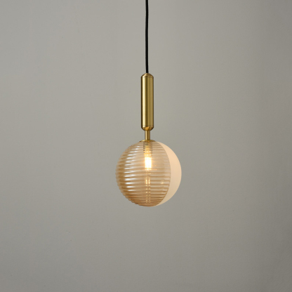 Nordic Luxury Glass Bubble Chandelier Simple High-end Copper Metal Pendant Light-labpiecesign