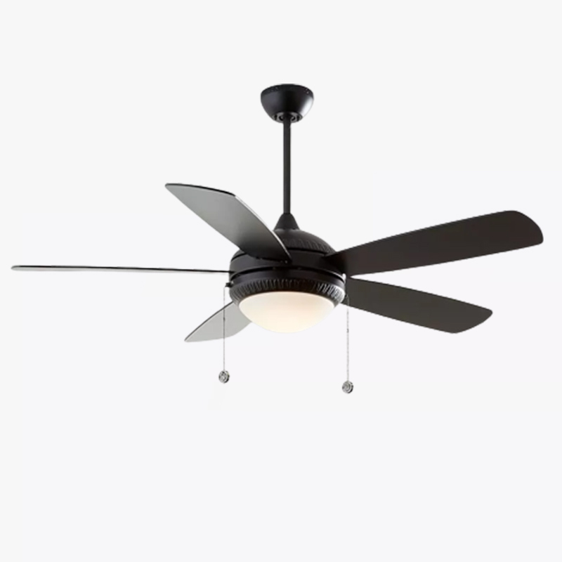 Retro 5-blade Ceiling Fan with LED Light Kit