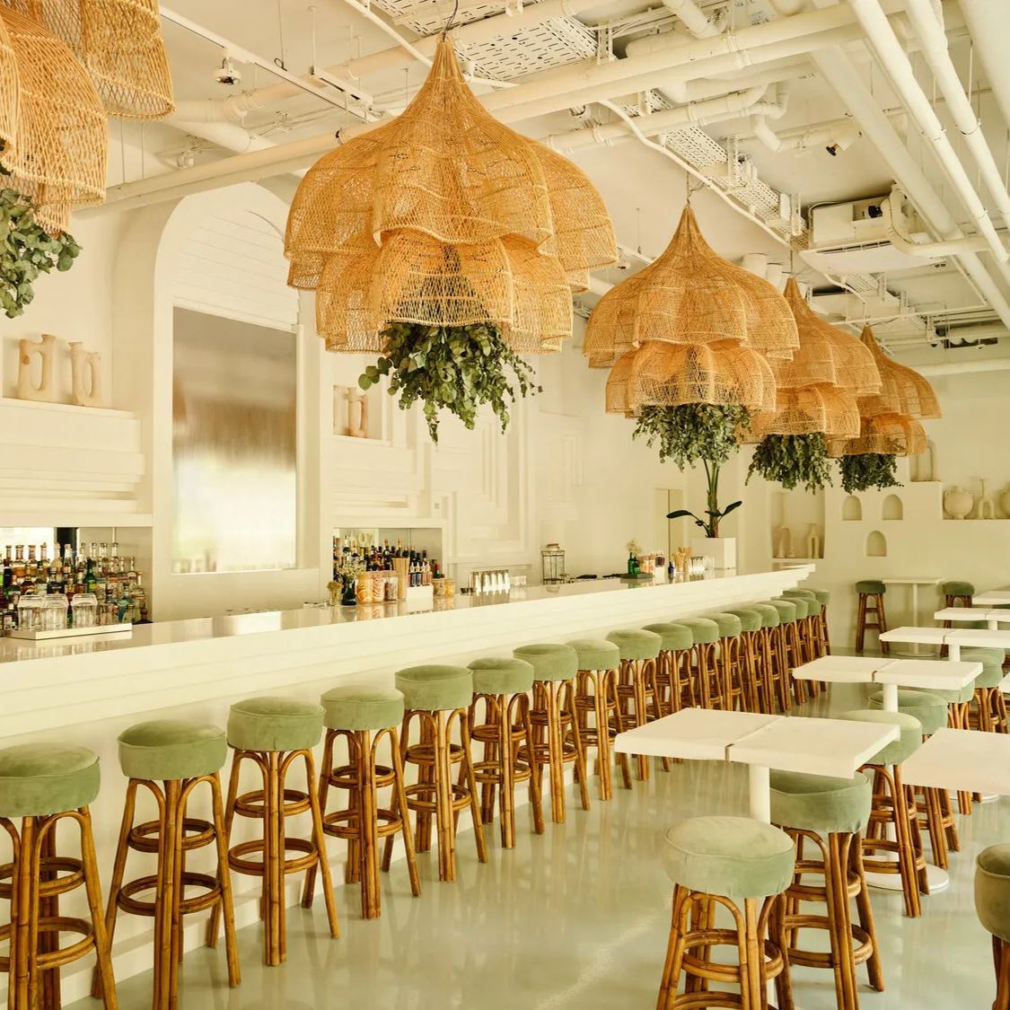 Wicker Pendant Shade outdoor rattan lamp -labpiecesign