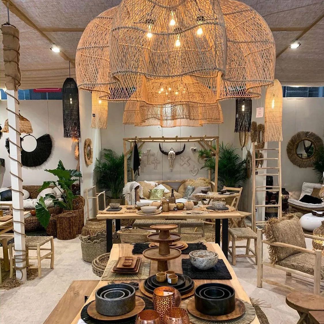 Wicker Pendant Shade outdoor rattan lamp -labpiecesign