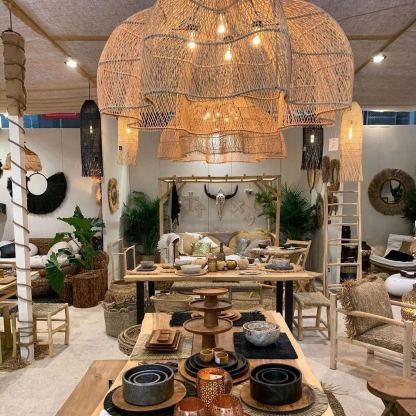 Wicker Pendant Shade outdoor rattan lamp -labpiecesign