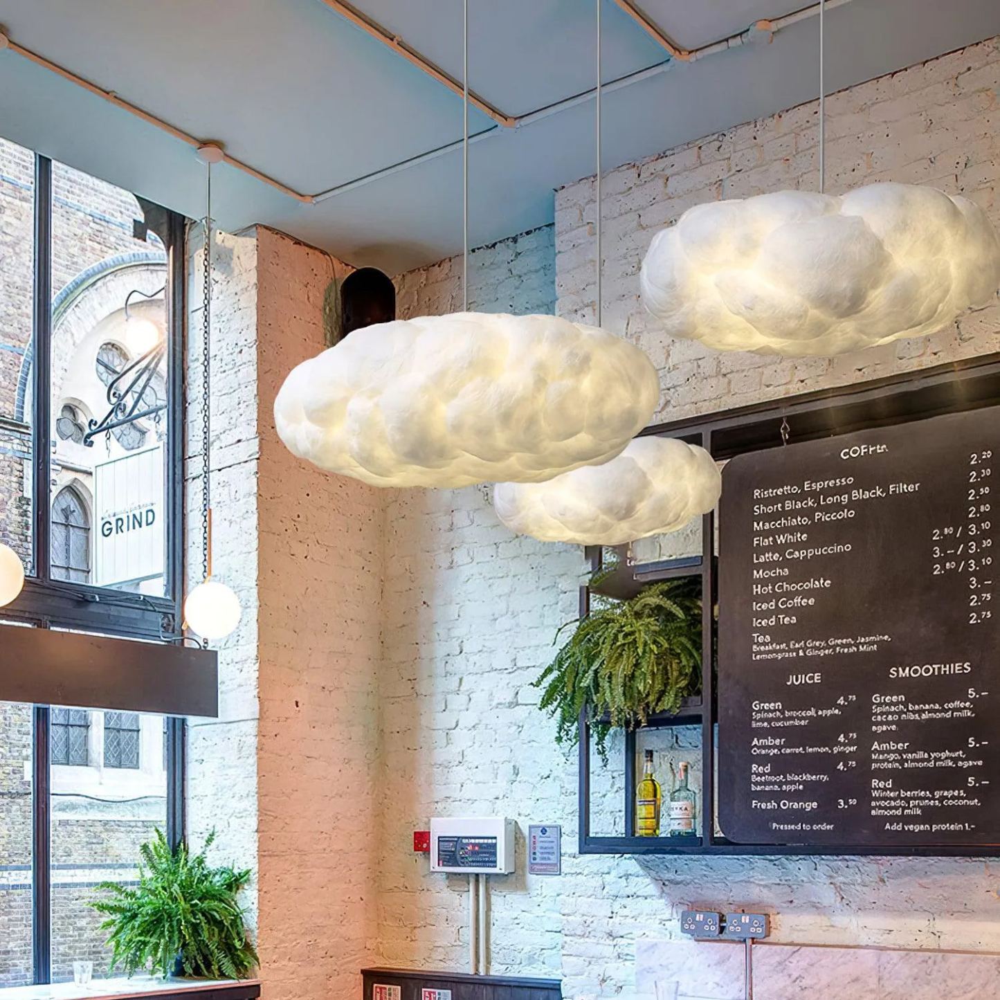 Contemporary Style Cloud Pendant Light Fixture Cotton 1/2/4-Light Dining Room Ceiling light-labpiecesign