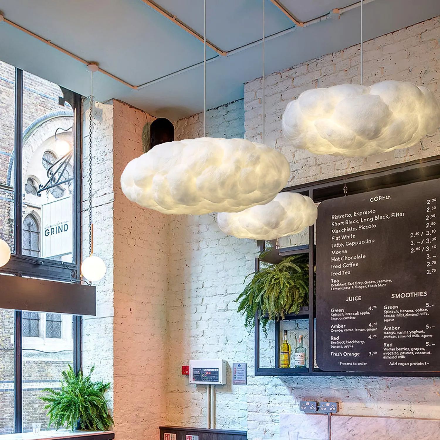 Contemporary Style Cloud Pendant Light Fixture Cotton 1/2/4-Light Dining Room Ceiling light-labpiecesign