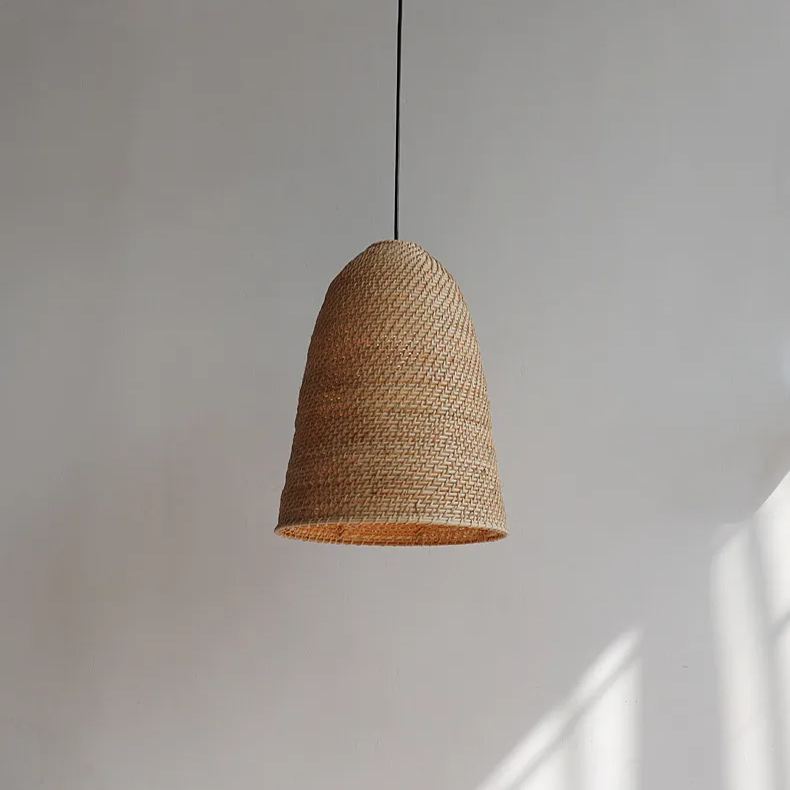 Big Sur Coastal Interior Design  Rattan Pendant Light-labpiecesign