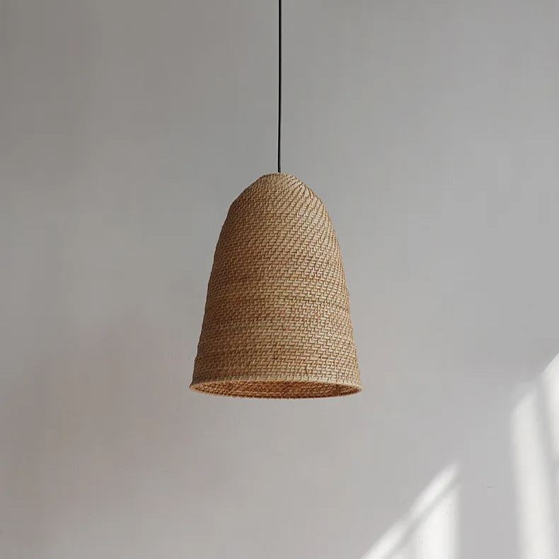 Big Sur Coastal Interior Design  Rattan Pendant Light-labpiecesign