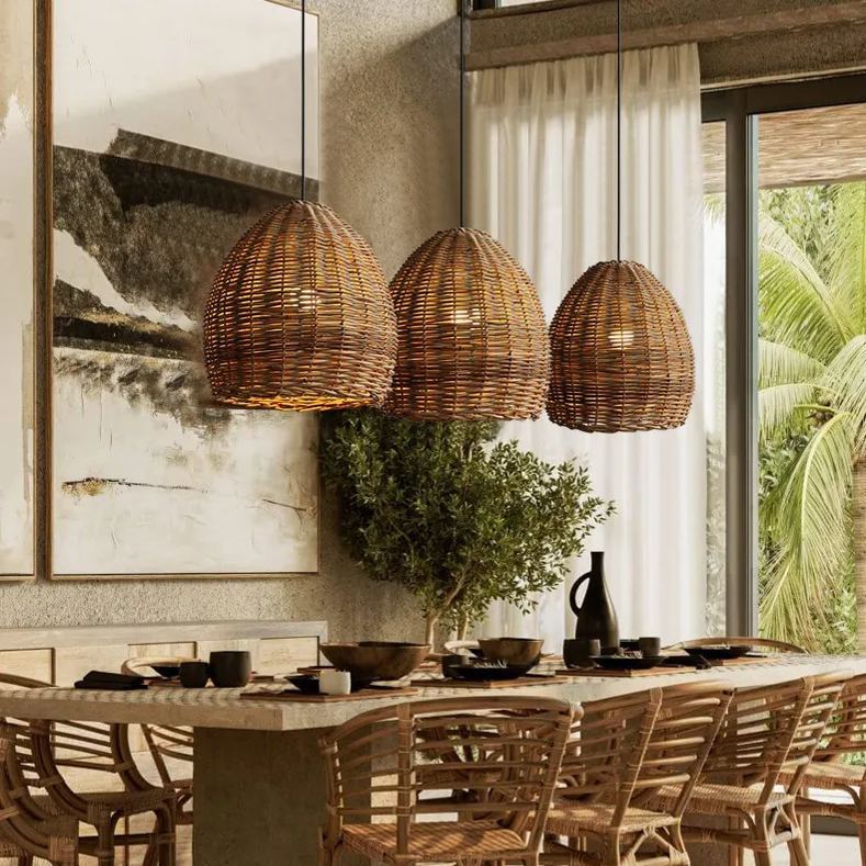 Wabi-sabi  Pendant Light Japanese Rattan Pendant lamp-labpiecesign