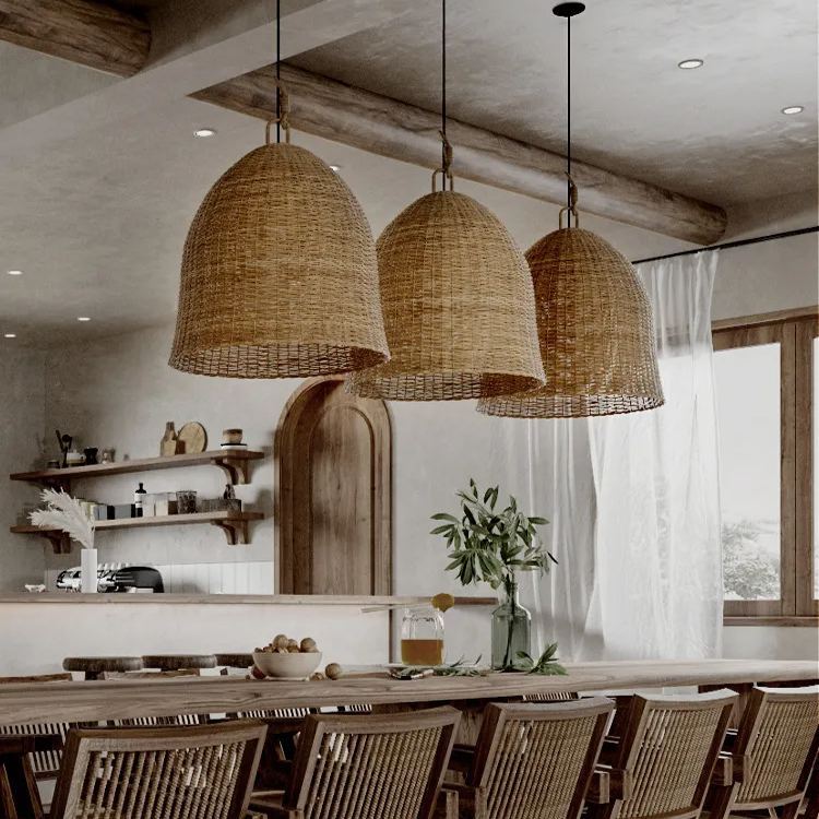 Wabi Sabi style Japanese bar table lamp retro chandelier for livingroom-labpiecesign
