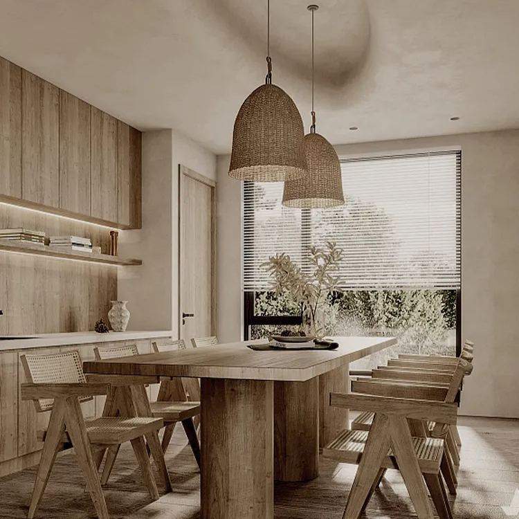 Wabi Sabi style Japanese bar table lamp retro chandelier for livingroom-labpiecesign