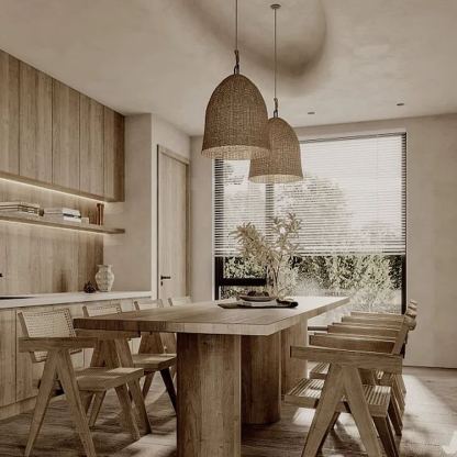 Wabi Sabi style Japanese  bar table lamp retro chandelier for livingroom-labpiecesign
