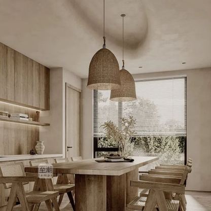 Wabi Sabi style Japanese  bar table lamp retro chandelier for livingroom-labpiecesign