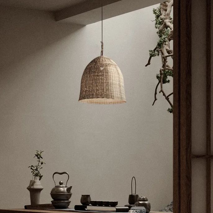 Wabi Sabi style Japanese bar table lamp retro chandelier for livingroom-labpiecesign