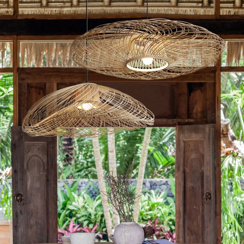 Southeast Asian handmade art creative rattan pendant light