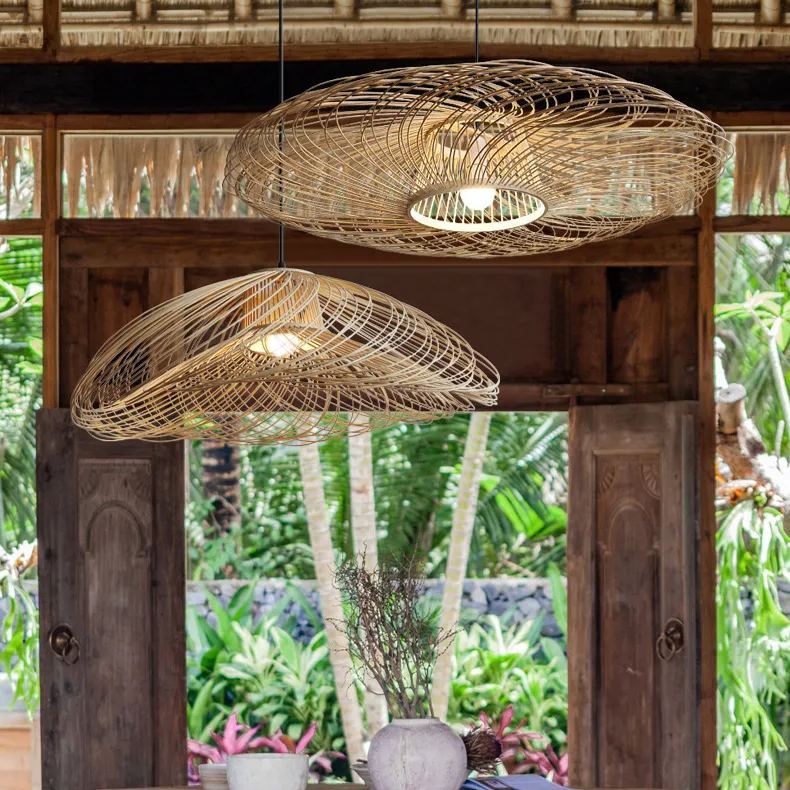 Southeast Asian handmade art creative rattan pendant light-labpiecesign
