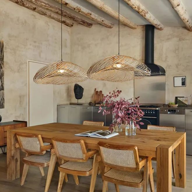 Southeast Asian handmade art creative rattan pendant light-labpiecesign