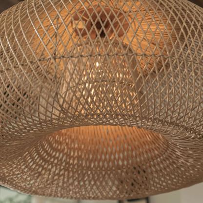 Japanese Style Wabi-sabi Style Rattan Drum Lamp-labpiecesign
