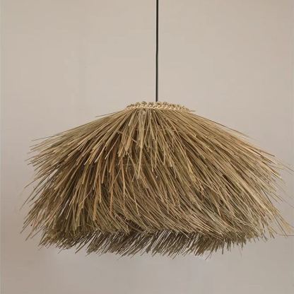 Japanese Style Vintage Grass Light Chandelier Rattan Pendant Light-labpiecesign