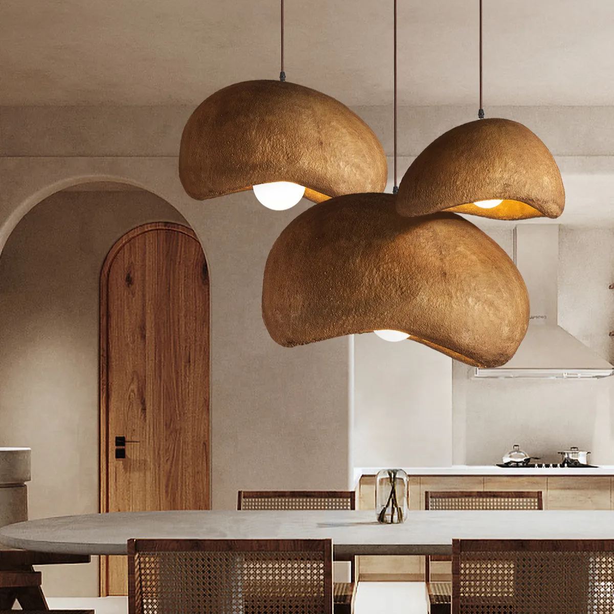 Nordic Cream Color High Texture Resin Khmara Lamp-labpiecesign