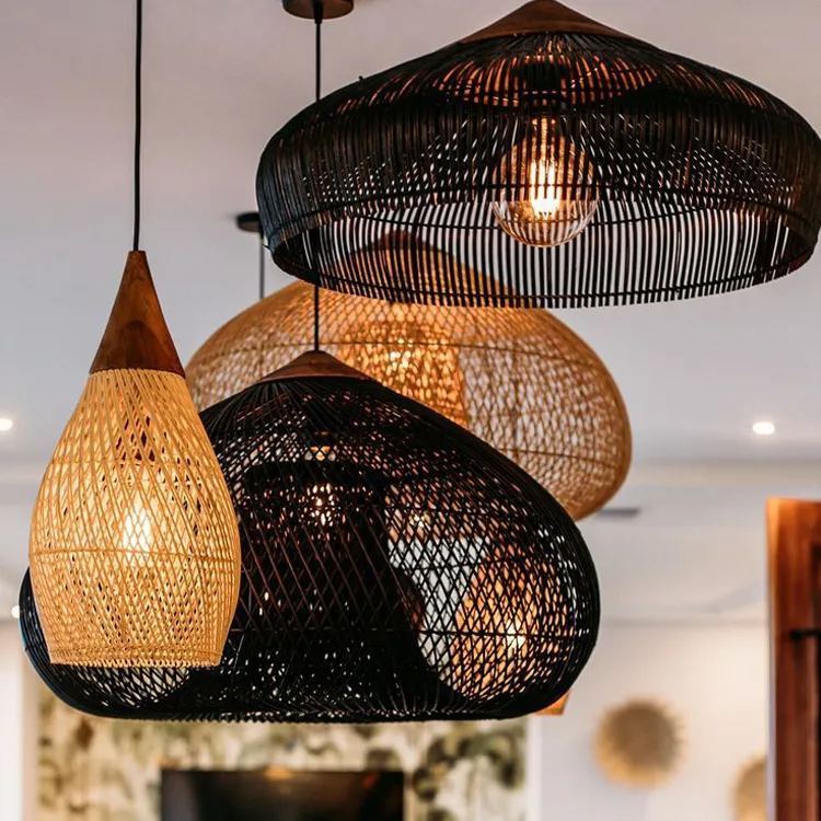 Japanese Style Wabi-sabi Style Rattan Drum Lamp-labpiecesign