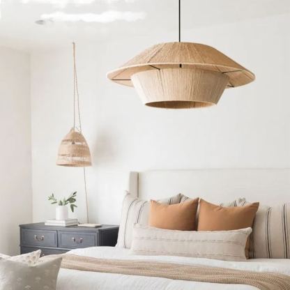 Wabi-Sabi Style Japanese Retro Hemp Rope Pendant Light-labpiecesign