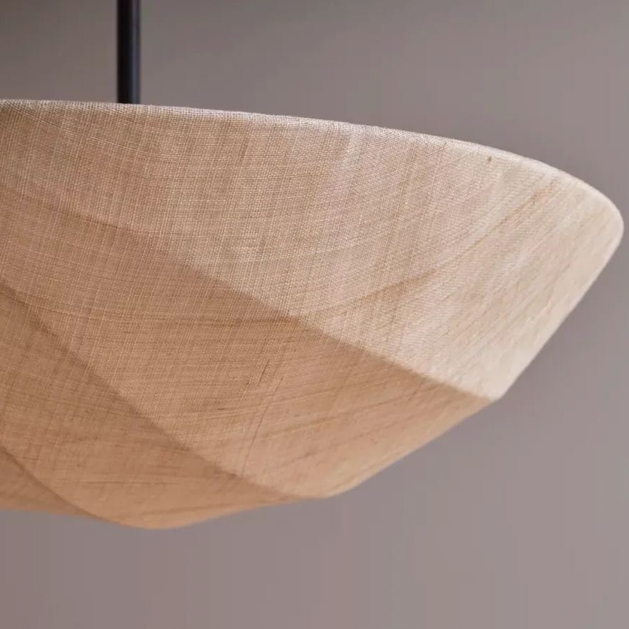 Japanese Linen Creative Burlap Pium Pendant Light