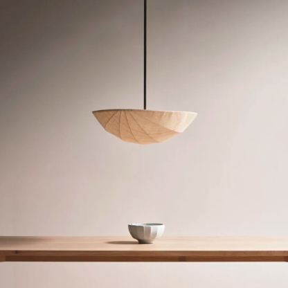 Japanese Linen Creative Burlap Pium Pendant Light-labpiecesign