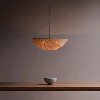 Japanese Linen Creative Burlap Pium Pendant Light-labpiecesign