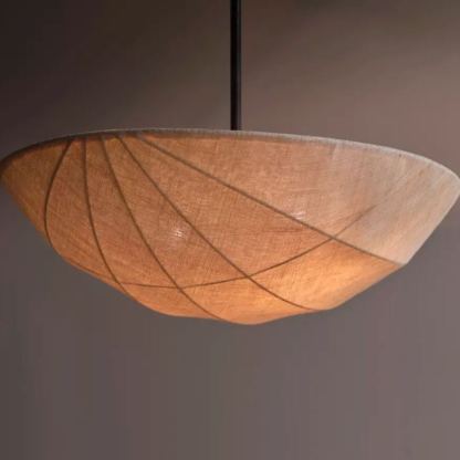 Japanese Linen Creative Burlap Pium Pendant Light-labpiecesign