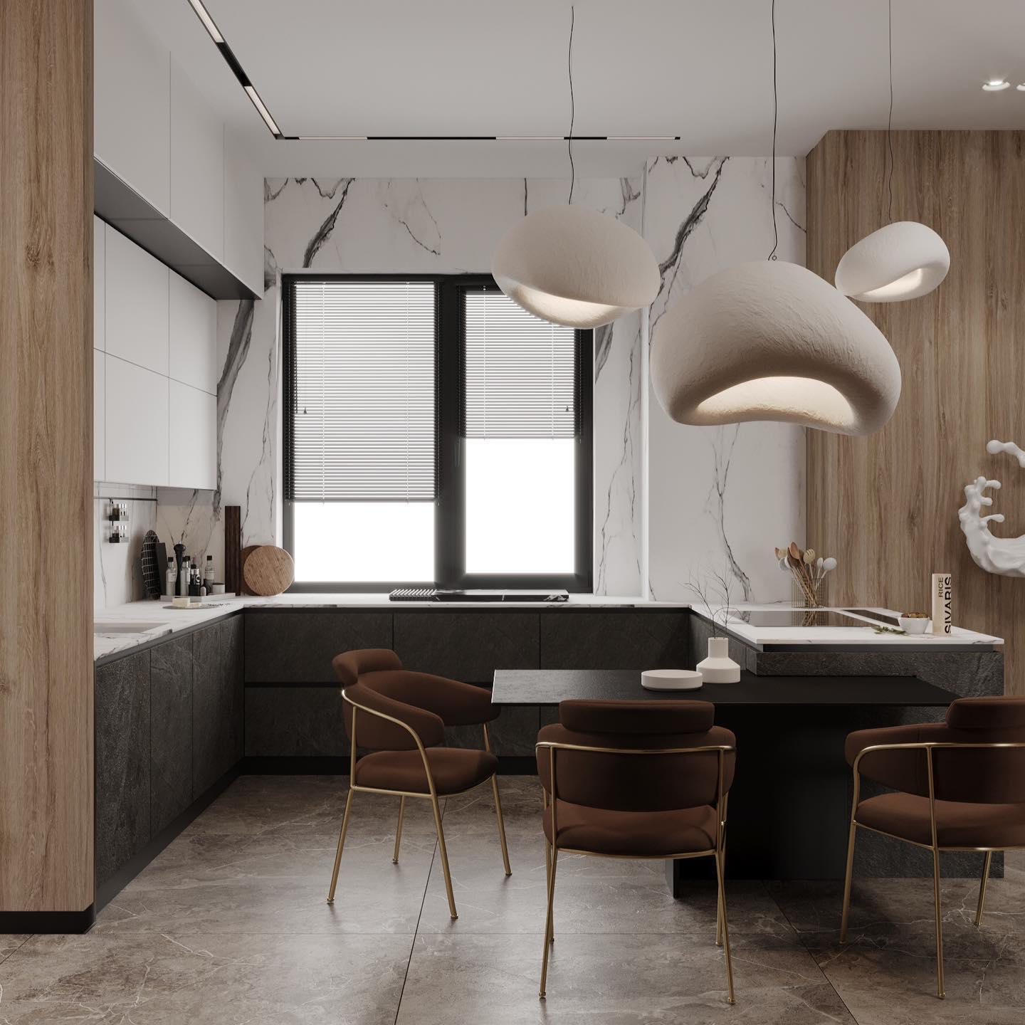 Wabi Sabi Resin Industrial Style Exhibition Hall Decorative Chandeliers-labpiecesign